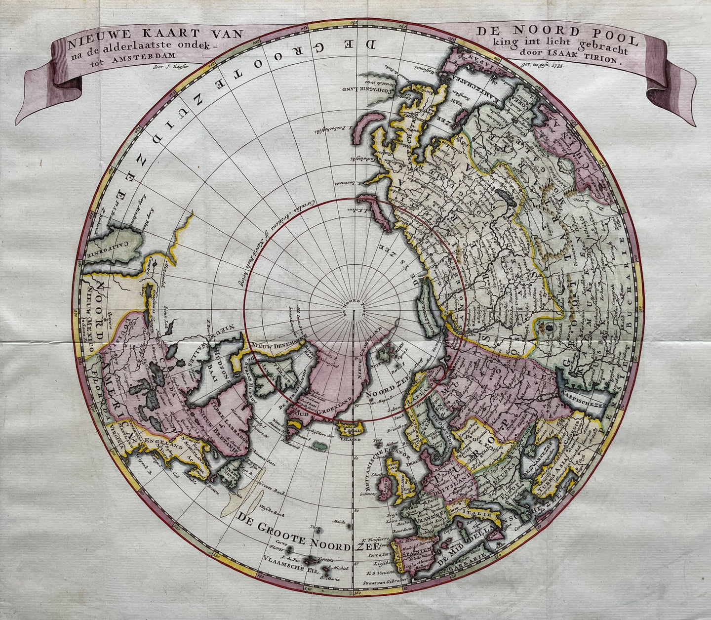 Wereld Noordpool World North Pole Arctic - I Tirion - 1735