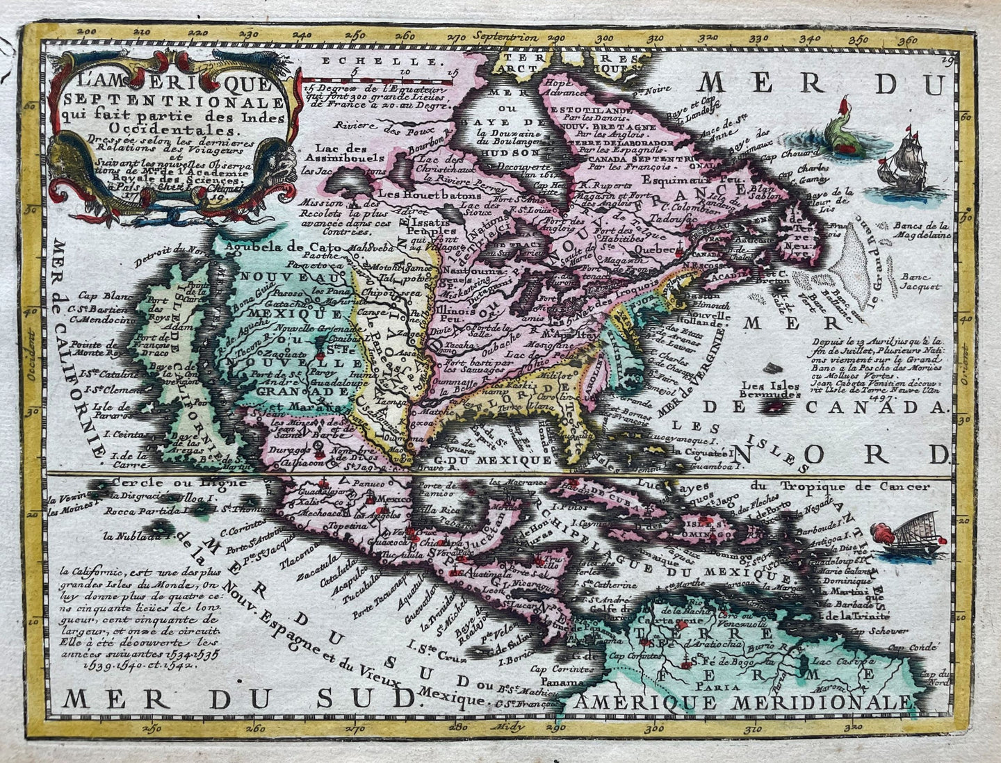 Noord-Amerika North America - H de Leth - 1749