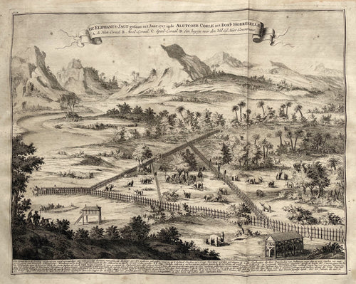 Sri Lanka Ceylon Olifantenjacht Elephant Hunt - F Valentijn - 1724