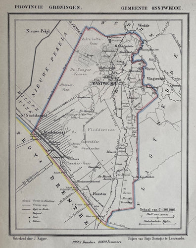 Onstwedde - Kuijper / Suringar - circa 1867