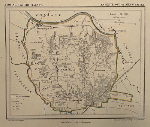 Oud en Nieuw Gastel - J Kuijper / H Suringar - 1866