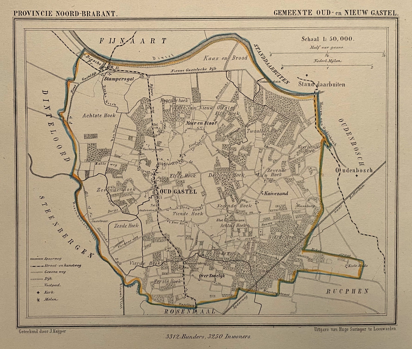Oud en Nieuw Gastel - J Kuijper / H Suringar - 1866