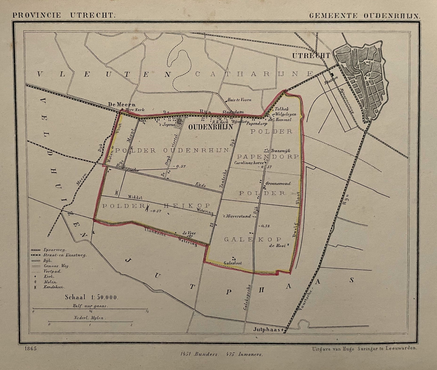 Oudenrijn - Kuijper / Suringar - 1865