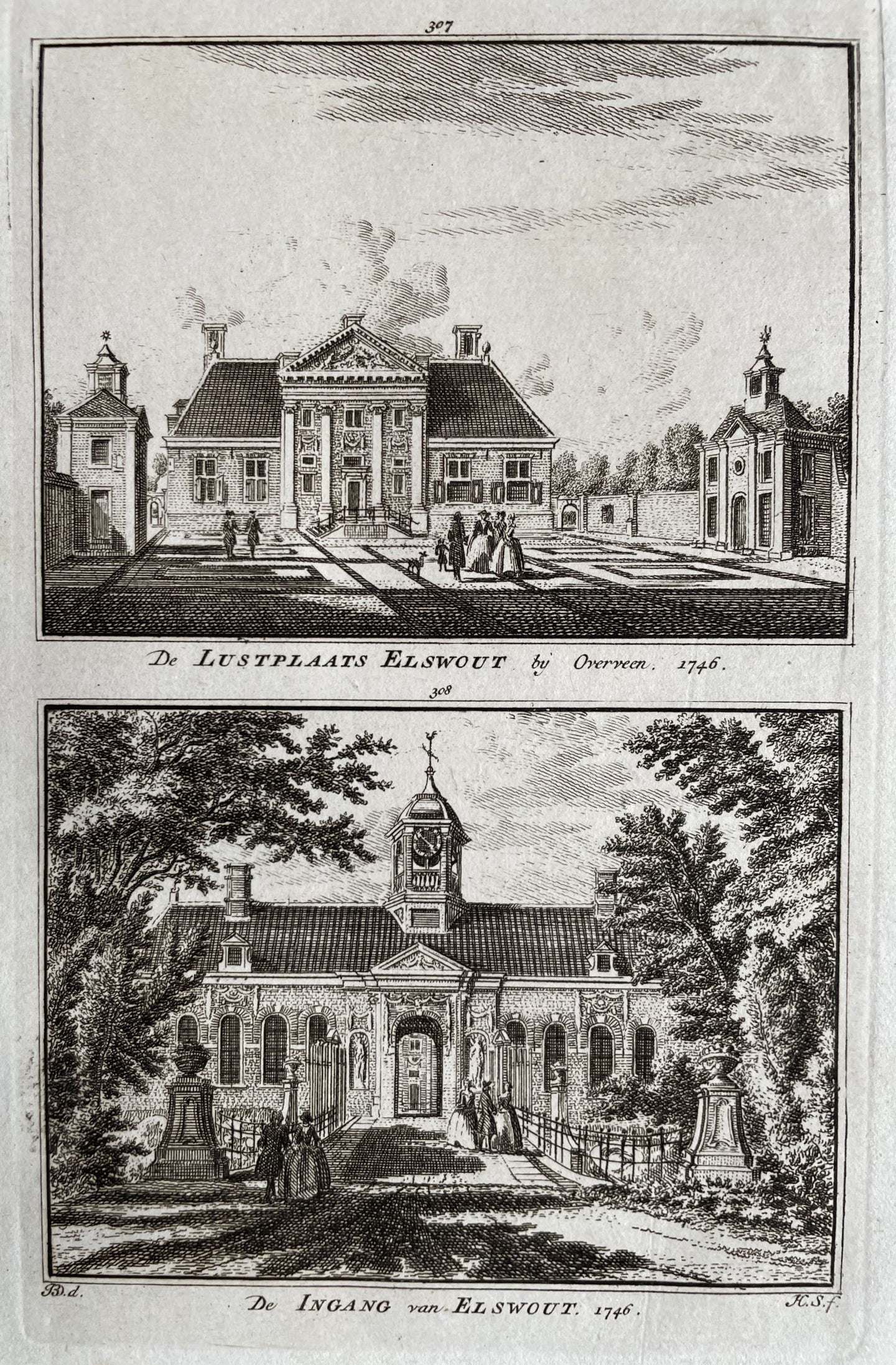 Overveen Lustplaats Elswout - H Spilman - ca. 1750