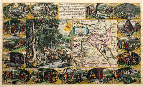 Midden-Oosten Paradijs Middle East Paradise - Petrus Plancius - circa 1604