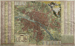 Frankrijk Parijs Stadsplattegrond France Paris - Hénaut en Rapilly - 1772