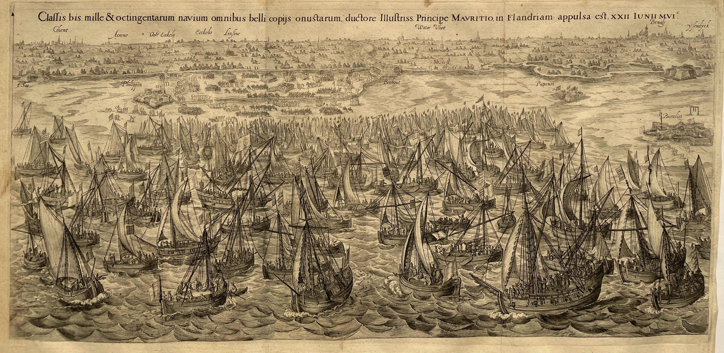 Philippine Biervliet Vlootlanding bij Philippine in 1600 - JJ Orlers & H van Haestens - 1610