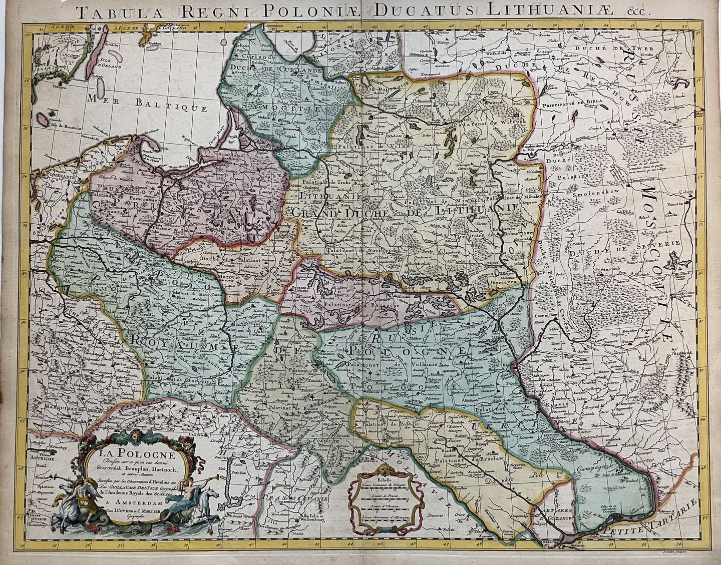 Polen Litouwen Poland Lithuania - Guillaume de l' Isle / Covens & Mortier - circa 1730