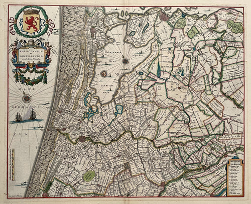 Rijnland en Amstelland - J en WJ Blaeu - 1640