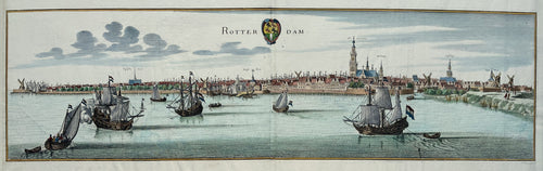 Rotterdam Aanzicht vanaf de Maas - C Merian - 1659