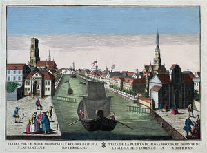 Rotterdam Maas Laurenskerk - Remondini - circa 1770