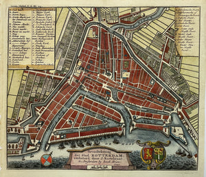 Rotterdam Stadsplattegrond - I Tirion - 1742