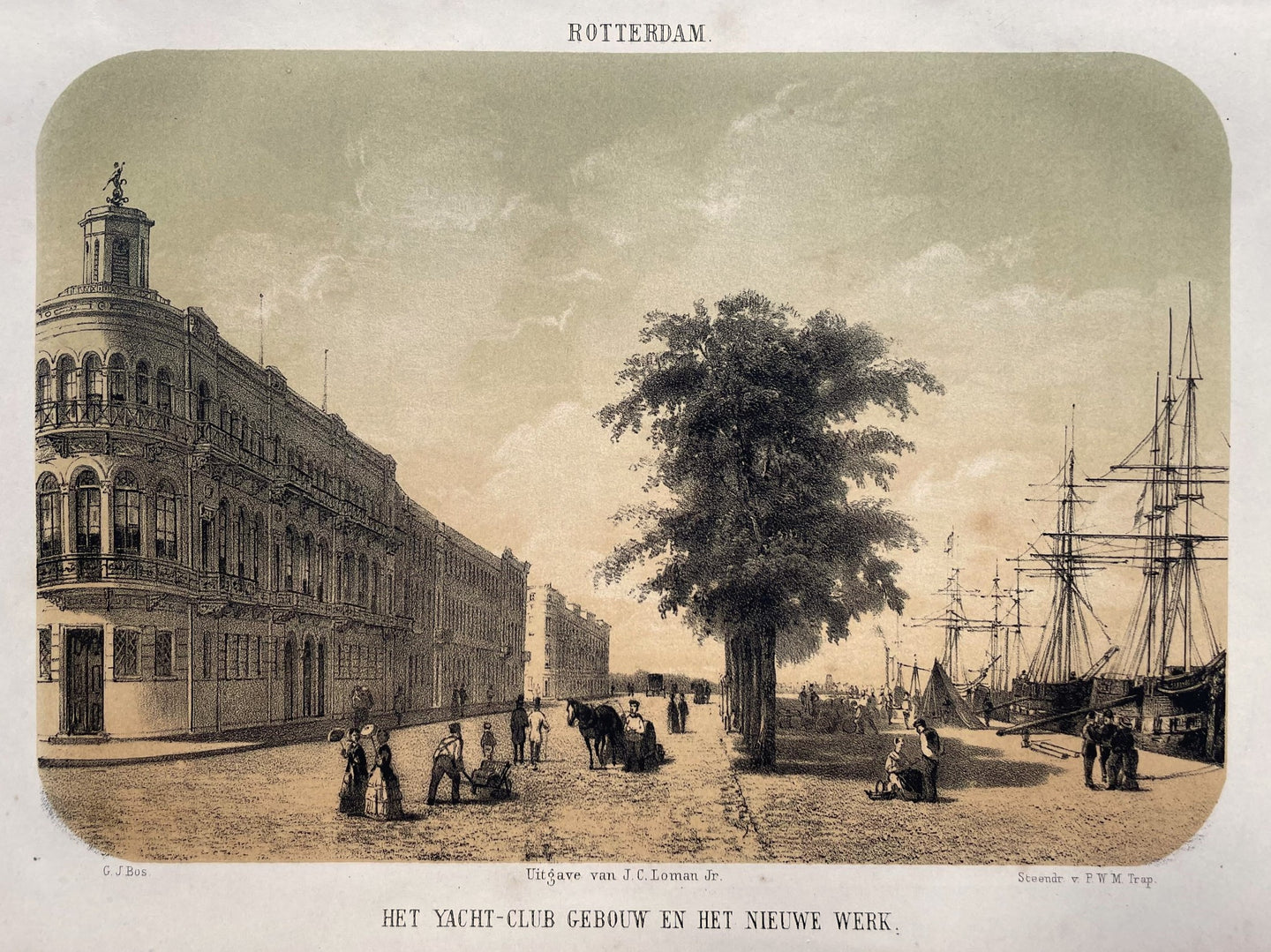 Rotterdam Veerkade Nieuwe Werk Yachtclub - PWM Trap / JC Loman jr - 1857
