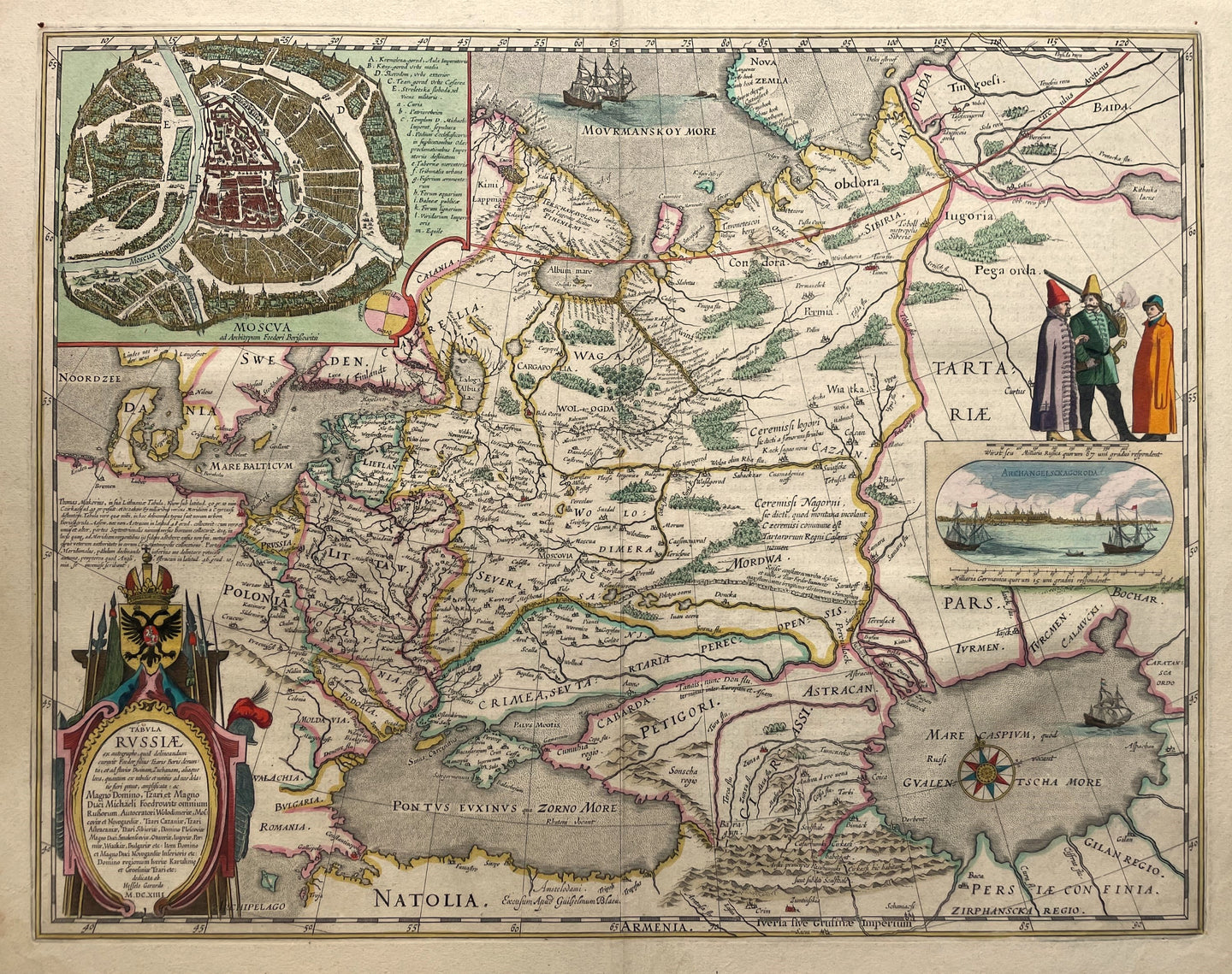 Rusland Russia - Hessel Gerritsz. Willem en Joan Blaeu - circa 1659
