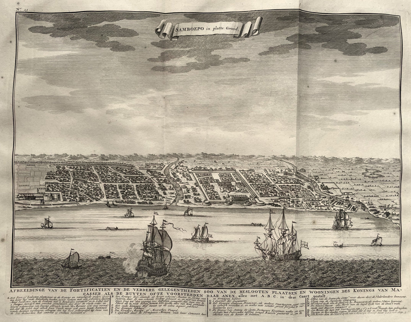 Indonesië Sulawesi Celebes Makassar Somba Opu Indonesia - F Valentijn - 1724