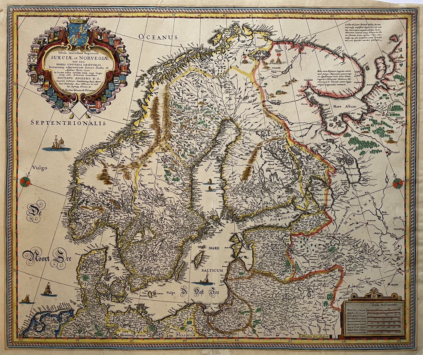 Scandinavië Sweden Norway Finland Denmark Scandinavia - Claes Jansz Visscher - circa 1670