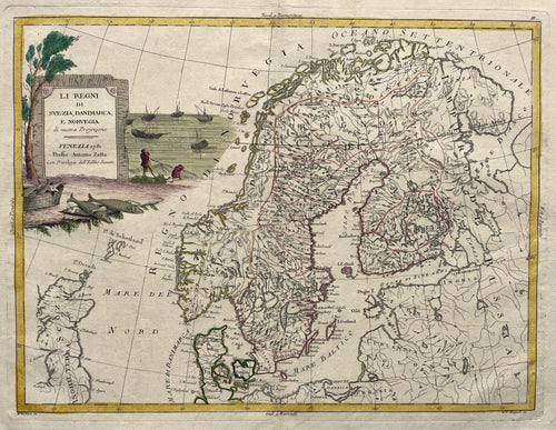 Scandinavië Noorwegen Zweden Denemarken Finland Scandinavia - A Zatta - 1779