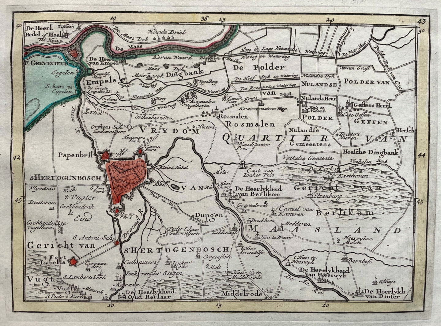 Noord-Brabant 's-Hertogenbosch Vught Nuland - P Schenk - circa 1748
