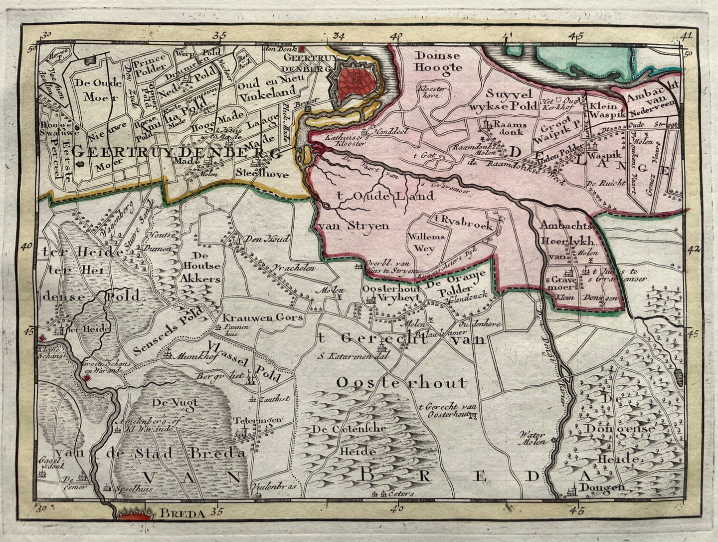 Noord-Brabant Geertruidenberg Oosterhout Made - P Schenk - circa 1748