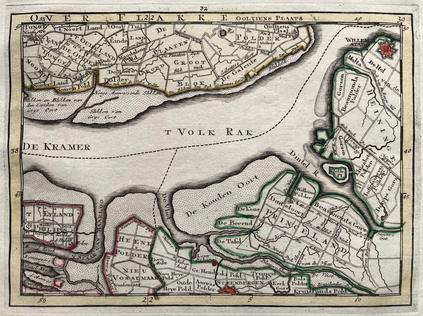 Noord-Brabant Willemstad Dinteloord - P Schenk - circa 1748