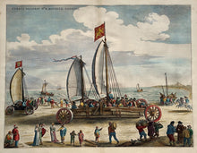 Afbeelding in Gallery-weergave laden, Scheveningen Zeilwagens - J Blaeu - 1649