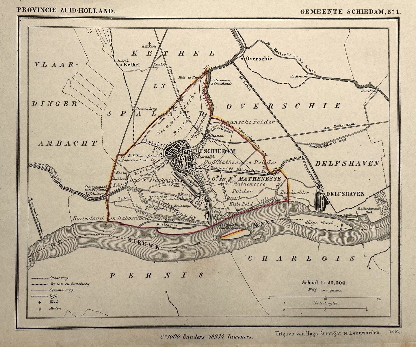 Schiedam - Kuijper/ Suringar - 1869
