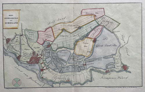 Schieland Rotterdam Kralingen Capelle en Nieuwerkerk a/d IJssel - AM Abrahams / JM Brillenburg - circa 1850