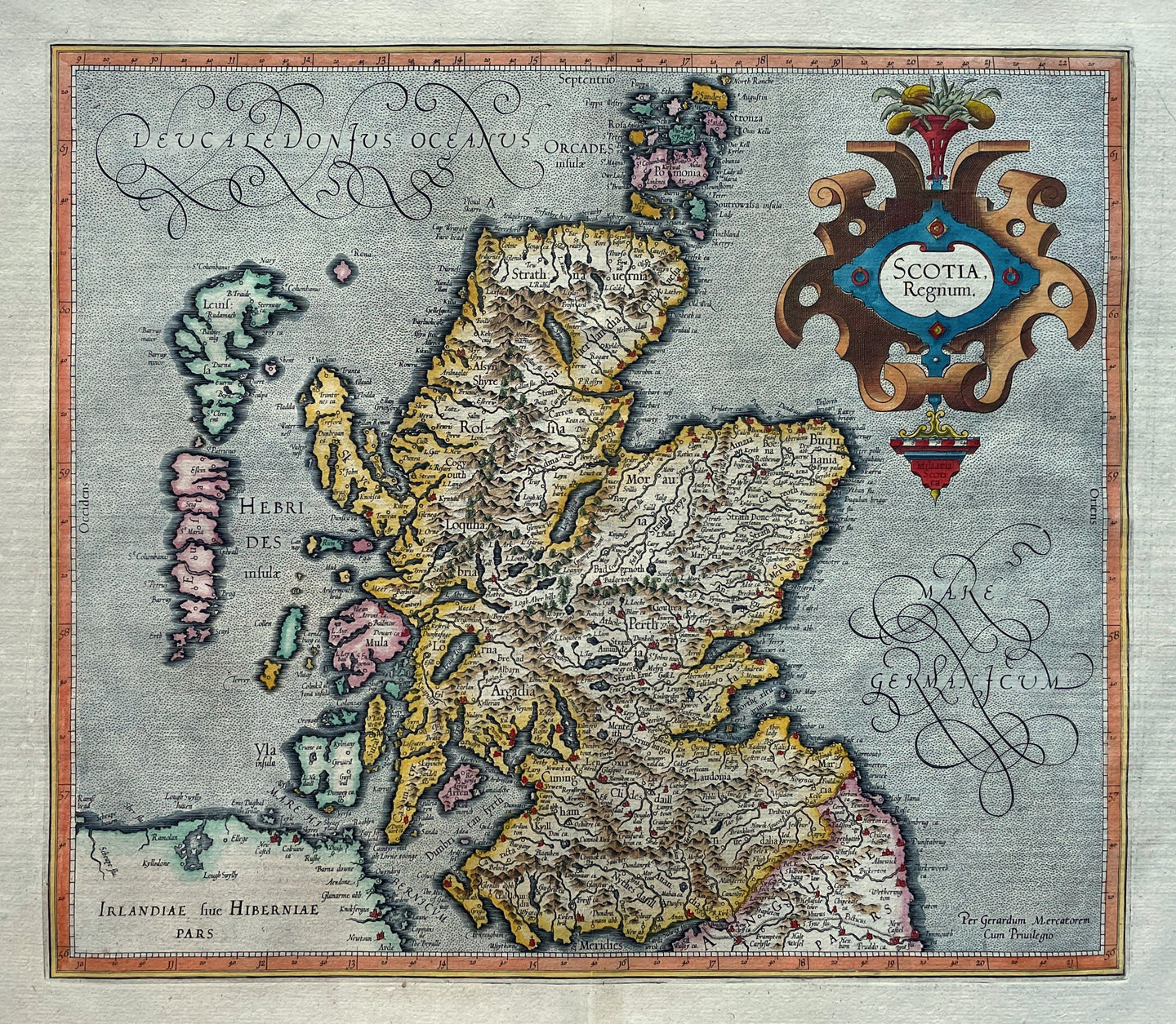 Schotland British Isles Scotland - G Mercator / J Hondius - 1623