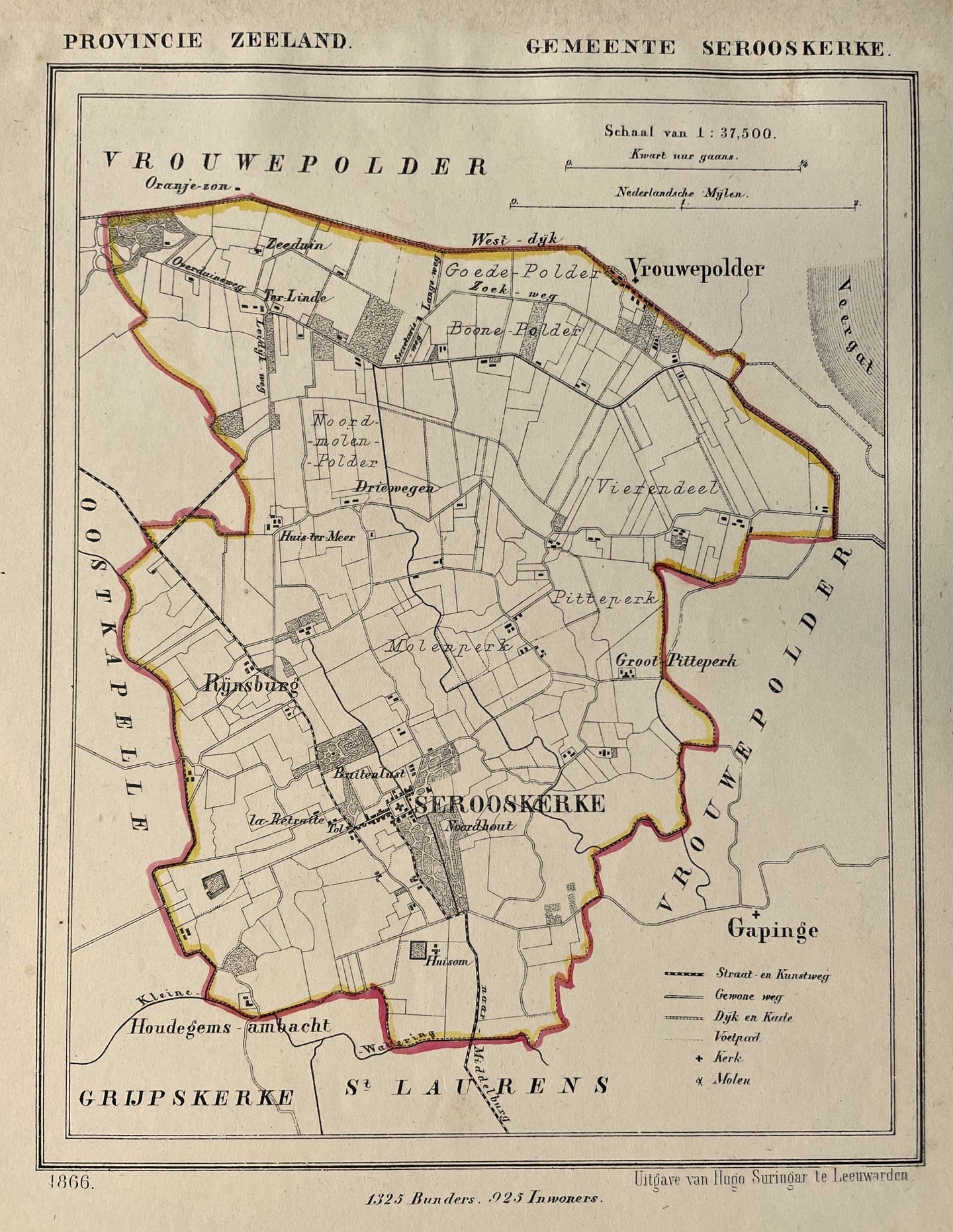 Serooskerke (Walcheren) - Kuijper / Suringar - 1866