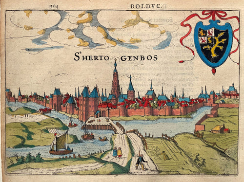 Den Bosch aanzicht van 's-Hertogenbosch - J Jansz / L Guicciardini - 1613