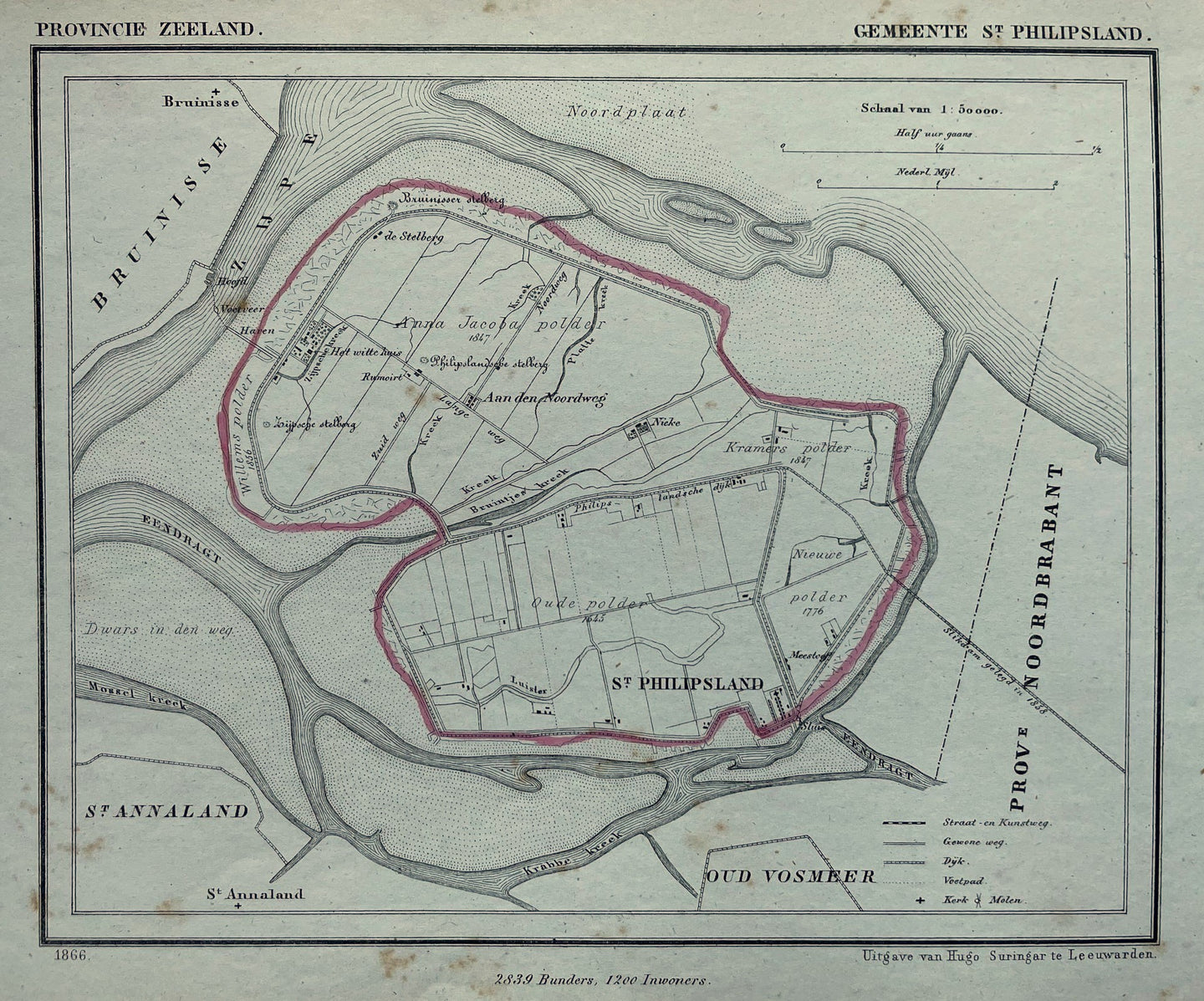 Sint Philipsland - Kuijper / Suringar - 1866
