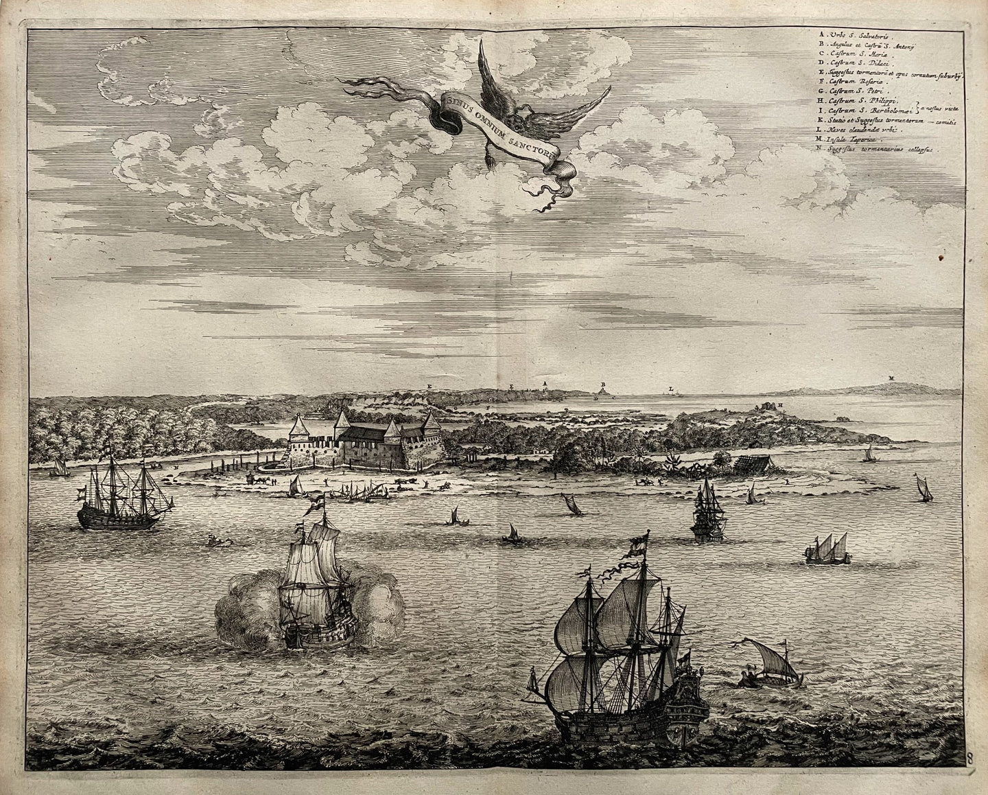Brazilië Salvador Bay Brazil - A Montanus - 1671