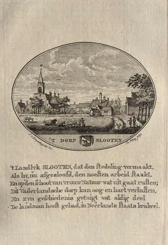 Sloten (Amsterdam) Dorpsgezicht - Van Ollefen & Bakker - 1793