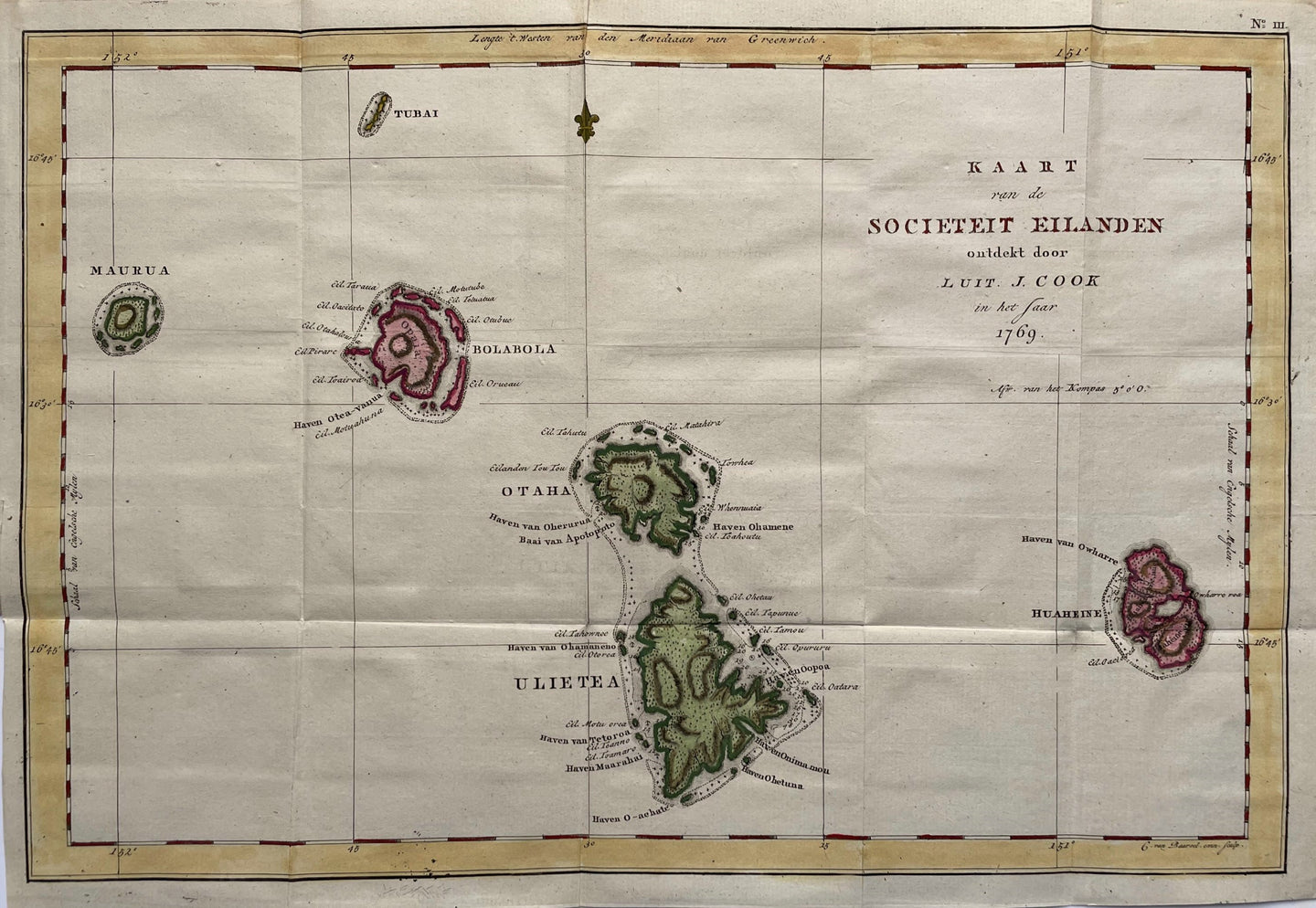 Pacific Polynesia Society Islands - J Cook - circa 1797