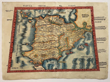 Afbeelding in Gallery-weergave laden, Spanje Spain Ptolemy map - C Ptolemaeüs / M Waldseemüller - 1513