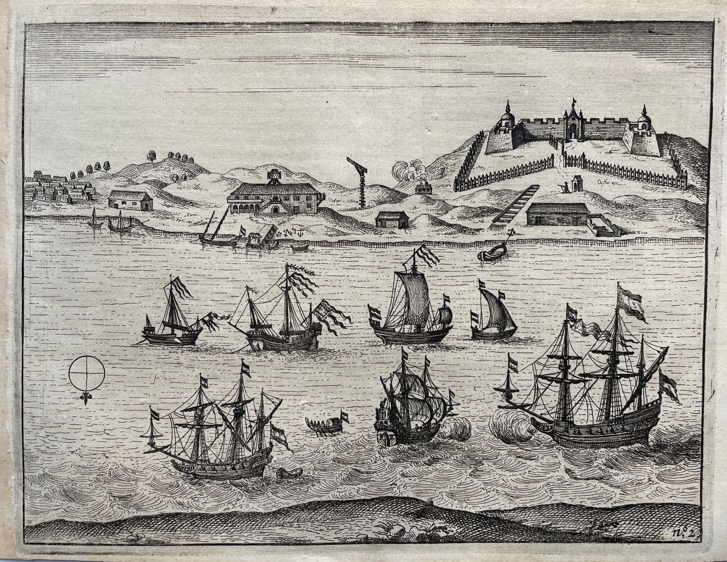 Taiwan Formosa Anping Tainan Fort Zeelandia - I Commelin J Janssonius - 1646