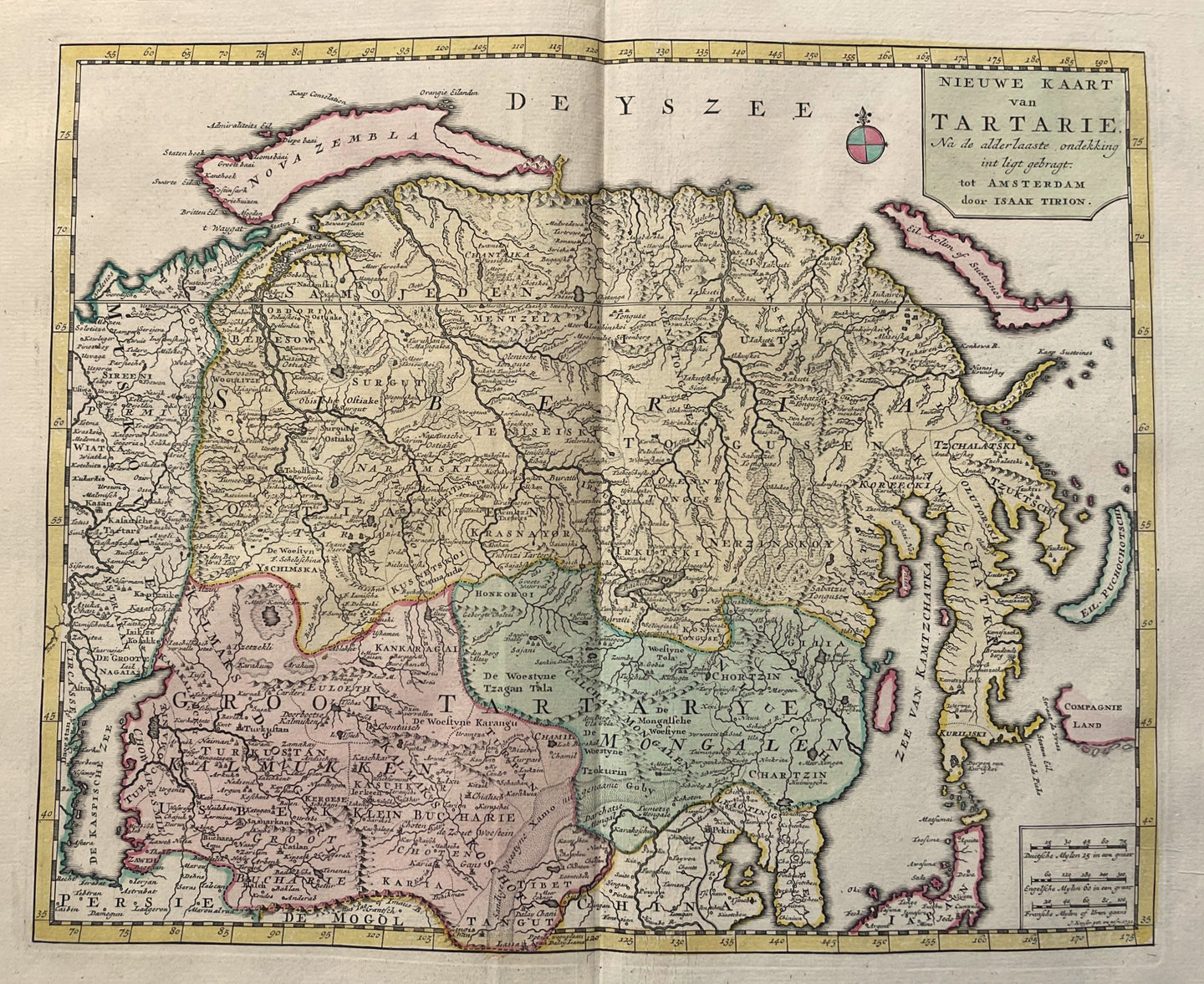 Rusland Siberië en Nova Zembla / Korea - I Tirion / J Keizer - 1732