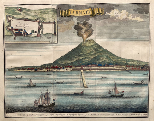 Indonesië Ternate Aanzicht Vulkaan Gamalama - F Valentijn - 1724