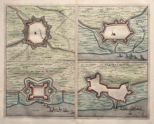 Terneuzen Axel Hulst Liefkenshoek - Joan Blaeu - 1649