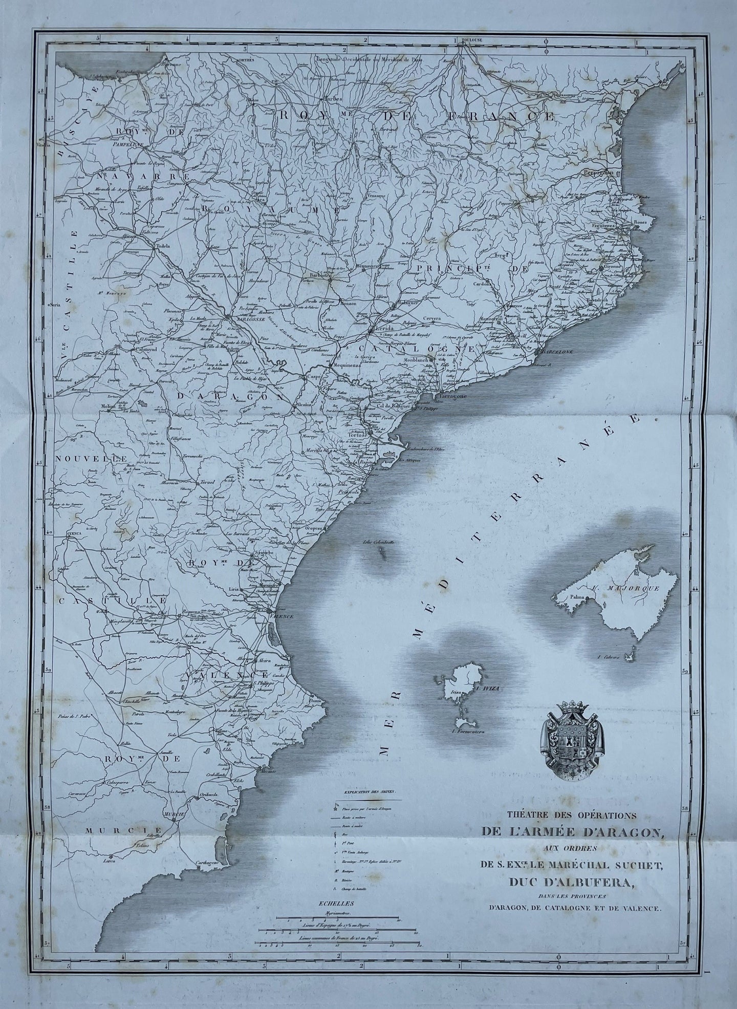 Spanje east coast Spain - Marechal Suchet / Adolphe Bossange - 1828
