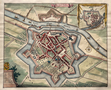 Tholen Stadsplattegrond in vogelvluchtperspectief - M Smallegange - 1696