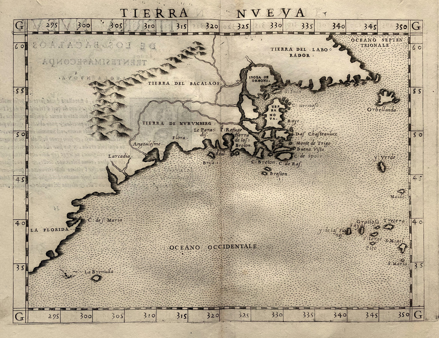 Noord-Amerika New England Canada North America East Coast - Girolamo Ruscelli - 1561