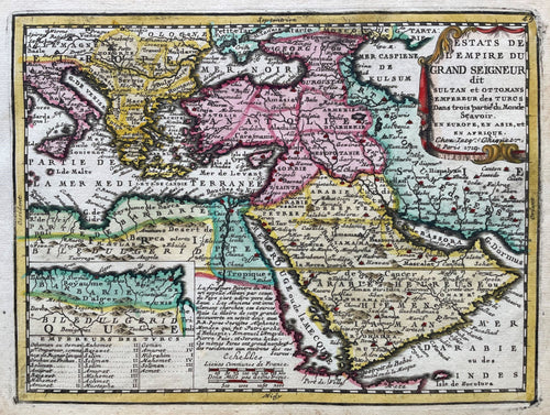Turkse Rijk Arabia Ottoman Empire - Jacques Chiquet - 1719