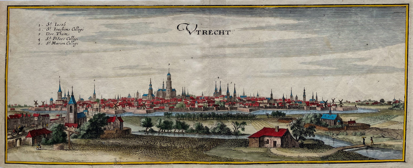 Utrecht Panoramisch aanzicht - C Merian - 1659