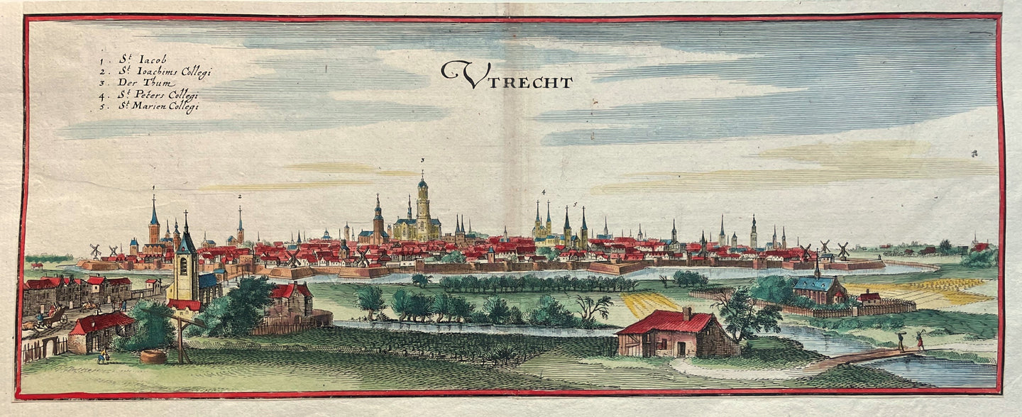 Utrecht Panoramisch aanzicht - C Merian - 1659