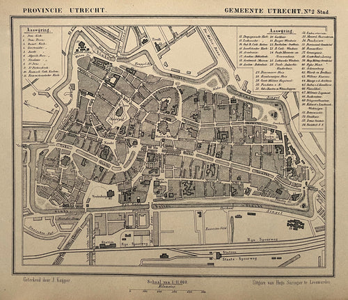 Utrecht Stad - Kuijper/Suringar - circa 1867
