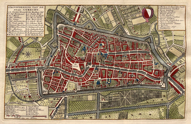 Utrecht Stadsplattegrond - I Tirion - 1757