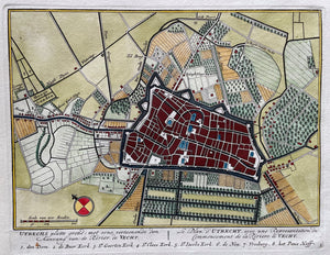 Utrecht Stadsplattegrond - Daniël Stoopendaal - 1719