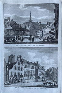 Utrecht Vismarkt en Varkensmarkt - KF Bendorp - 1793