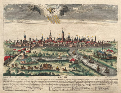 Utrecht Aanzicht van de stad - Louis Crépy - circa 1720